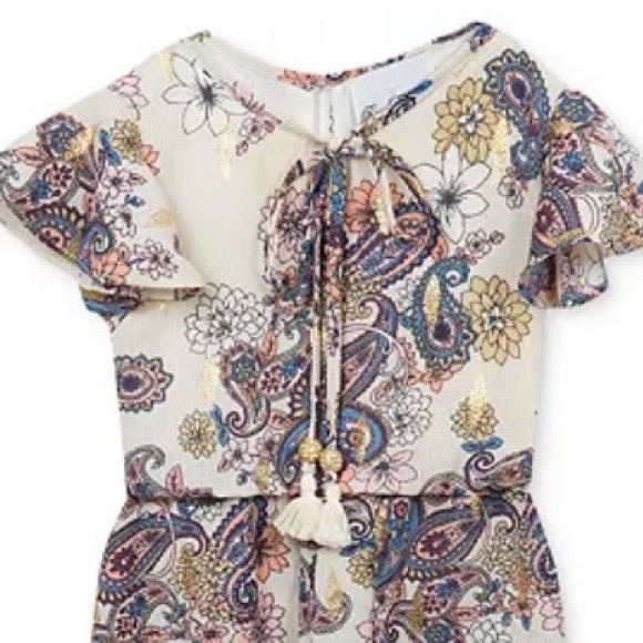 Little girls maxi-overlay romper - Picture 2 of 4